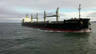 DJI Mavic 2 Pro - Deep Draught MEDI ATLANTICO Bulker (200m) Enters Lough Foyle