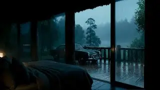 10+ Hours Rain on Window with Soft Piano - Deep Sleep in a Cozy Night Bedroom 04