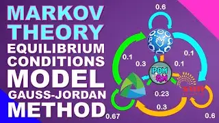 MARKOV THEORY- Model #1&2  Equilibrium Conditions Model and Gauss Jordan POM QM Method Series #65