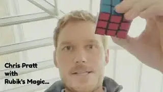 Chris Pratt solves Rubik's Cube in under one minute