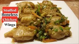 STUFFED BONELESS CHICKEN WINGS RECIPE | RELYENONG PAKPAK NG MANOK | ASMR COOKING | asereth maria