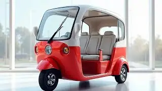 New US Auto Rickshaw Motor Seats Pearl Red & White Color PNG Transparent 
