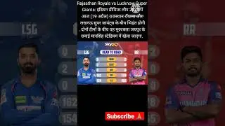RR VS LSG today match highlight video #short #trending #ipl #ipl2023 #RAJASTHANROYAL #Todayipl