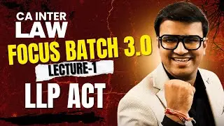 CA Inter Law 🔥 LLP Act 2008 | L1  Most Expected Q&A | Indresh Gandhi