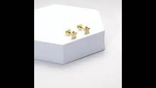 Gold Star Stud Earrings by Philip Jones Jewellery