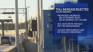 Toll increase for Dulles Greenway rejected