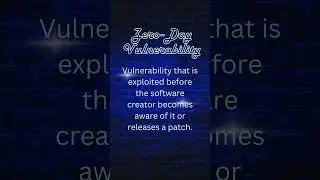 What is a Zero Day? Common terms used in #cybersecurity SOC