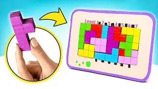 EASY DIY Cardboard Tetris Game 🎮 Fun Craft Tutorial