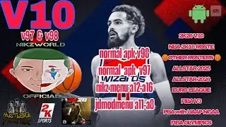 Обновление NBA 2K20 до 2K26 для Android V10, выпущены версии V98 и V97.