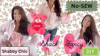 How to create a Shabby Chic Fancy top | Thrift Flip | NO Sew!