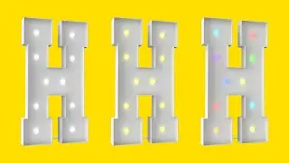 4-футовая светящаяся буква H в стиле вывески (теплый свет), мастер-класс по изготовлению своими р...