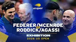 Federer/McEnroe vs. Roddick/Agassi Full Match | Exhibition | 2026 US Open
