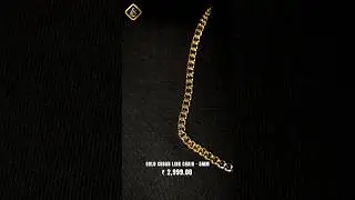 Gold Cuban Link Chain - 5mm (14k Gold-Plating) Anti-Tarnish - ₹ 2,999.00 #shorts #cubanchains #yt