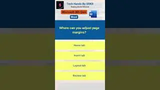 Where can you adjust page margins? #WordTraining #WordQuiz #Microsoft365 #MSWordQuiz #OfficeTips