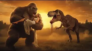 King Kong vs T-Rex: Ultimate Jungle Fight Scene | Kong Movie | Bigfoot Movie (4K)