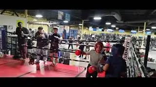 powerhouse boxing club little Eric 2nd sparring at 501 BC