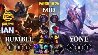 OZ Ian Rumble vs Yone Mid - KR Patch 10.25
