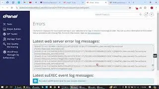 cPanel Log Errors