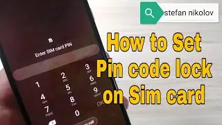 How to set pin code lock on Sim card. All Android phones.