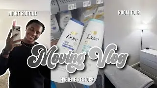 MOVING VLOG 📦✨ (Unpacking Boxes, New Room Tour & Hygiene Restock) 