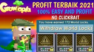 PROFIT TERBAIK 2021 |172 WLS IN 1 DAY[NO FARMING]100% SIMPLE AND PROFIT | Growtopia Profit| Naxer GT