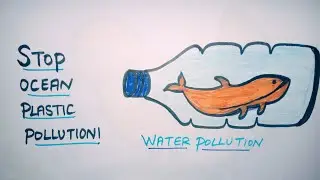 Stop Ocean Plastic Pollution/avoid plastics/awareness drawing water pollution/water pollution drawin