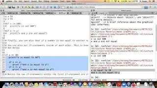 METR1313 - Week 2 - Segment 5: Not-Equal-To Operator And Nested If-Statements