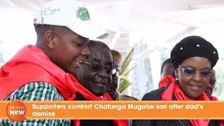 Supporters comfort Chatunga Mugabe son after dad&rsquo;s demise