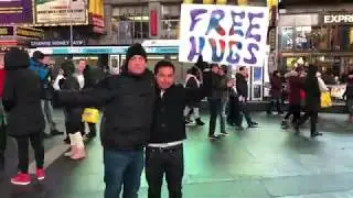 360 degree panoramic view of Times Square chaos