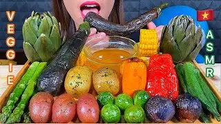 EATING ROASTED VEGGIE PLATTER *MAKAN SAYURAN PANGGANG भुनी हुए सब्जियां ASMR
