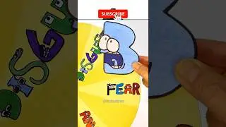 😊😢😡😱🤢 Paper Alphabet Lore B #shorts