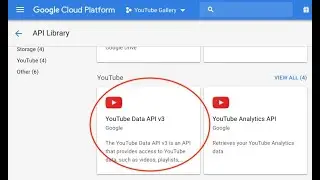 How to create a YouTube API project in Google API console?