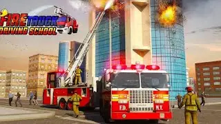 US City Fire Truck Rescue Simulator 3D - 911 Emergency Real Hero&rsquo;s Im Fire Man : IOS Gameplay