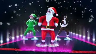 Santa Claus Dancing on Neon Lights | Christmas Party Loop (10 Hours) 4K