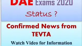 Dae Students Tevta Update information
