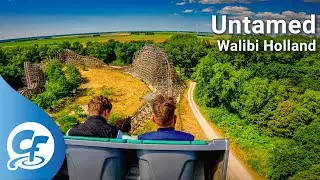 Untamed back seat on-ride 5K POV @60fps Walibi Holland