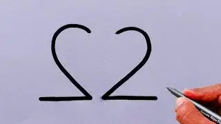 How to Draw a Bird Using Number 22 | Easy Number