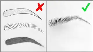 Esay tips draw Hyper Realistic Eye brows in 2min | Sketchwithkashish | #eyebrowtips #artist #drawing