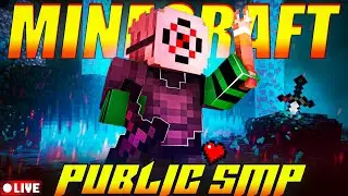 🔴MINECRAFT LIVE NEW BEST PUBLIC SMP | CRACKED PUBLIC SMP 24/7 SERVER | JAVA + PE + BEDROCK #live
