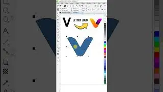 V Letter Logo Design in CorelDraw#coreldraw  #logo