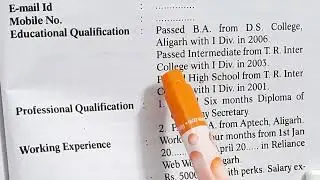 MCQs(objective type questions) and descriptive questions on CV writing