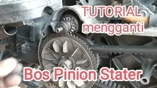 cara melepas/ Menganti bos pinion Stater mtr beat, Vario.