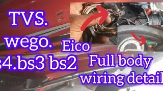 TVS Wego BS4 BS3 bs2 full body wiring detail full vloges#amjadrider Eco light Kaise jalayen