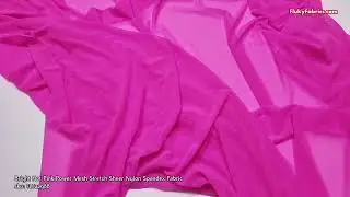 Bright Hot Pink Power Mesh Stretch Sheer Nylon Spandex Fabric