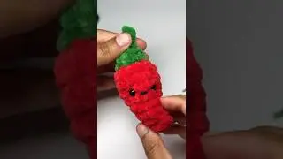 crochet chilli pepper utorial #amigurumicrochet  #amigurumi #easycrochet #crochettutorial