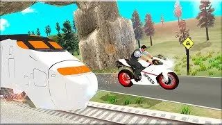 Train vs Super Nitro Bike Racing Challenge - Gameplay Android game