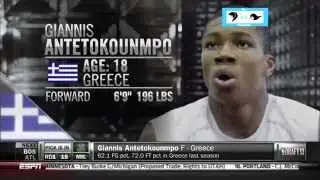 Giannis Antetokounmpo Greece Milwaukee Bucks 15th Pick NBA DRAFT 2013  6 /27 /13