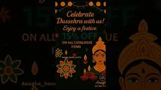 Dussehra sale 15% off on all the items in catalogue  #sale #threadbangles #dussehrasale #Anagha