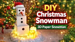 DIY Christmas Snowman ⛄ | 3D Paper Snowman Craft ✂️ | Easy Christmas Craft for Kids