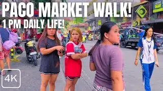 1PM Walk in Paco Market Manila Philippines | Vendors, Shoppers & Daily Life | 4k Walking Tour